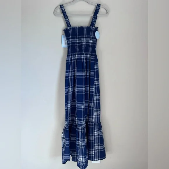 NWT Hill House The Nap Dress Blue Plaid Size Medium - Picture 5 of 9